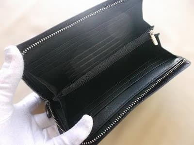 L型ファスナータイプのロングウォレット　刻印＆拭き染め　牛革