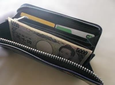 L型ファスナータイプのロングウォレット　刻印＆拭き染め　牛革