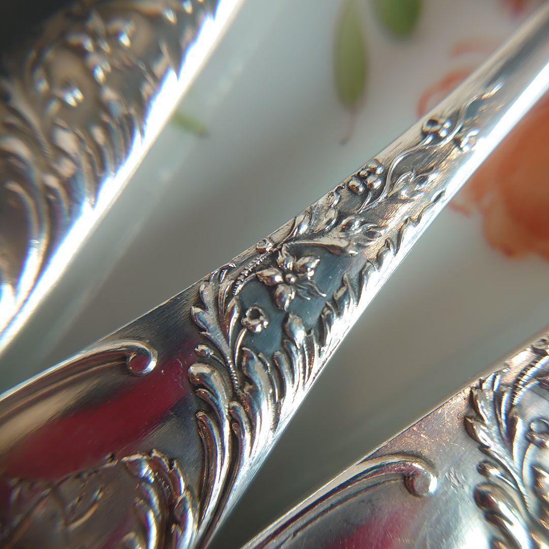 アイスクリームスプーン　純銀　１本の価格です　スターリングシルバー　アンティーク