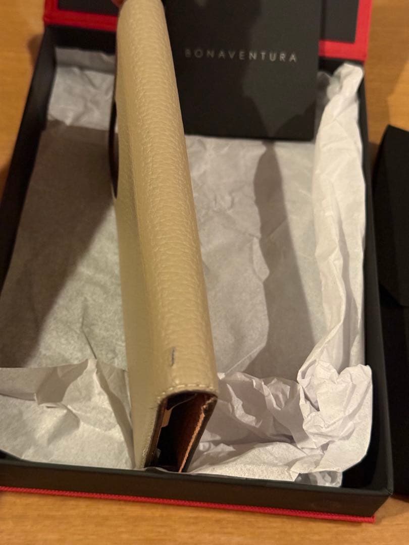 BONAVENTURA iPhone 15 手帳型ケース グレージュ・コーラル