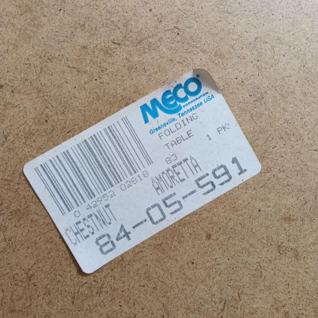 MECO チェスナットアモレッタ 折りたたみ ヴィンテージテーブル 上307