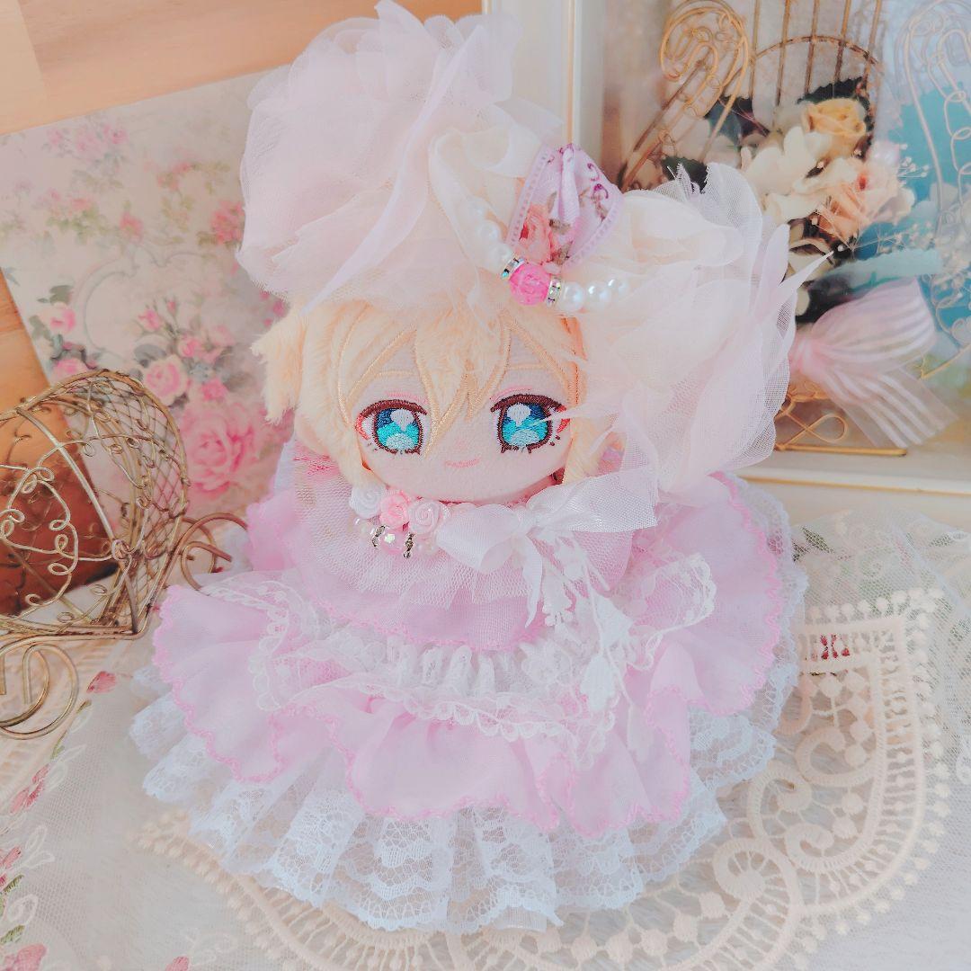 №03-023　お袖留め（ショート丈）付き　Roseピンク 　ぬい服 いつぬい