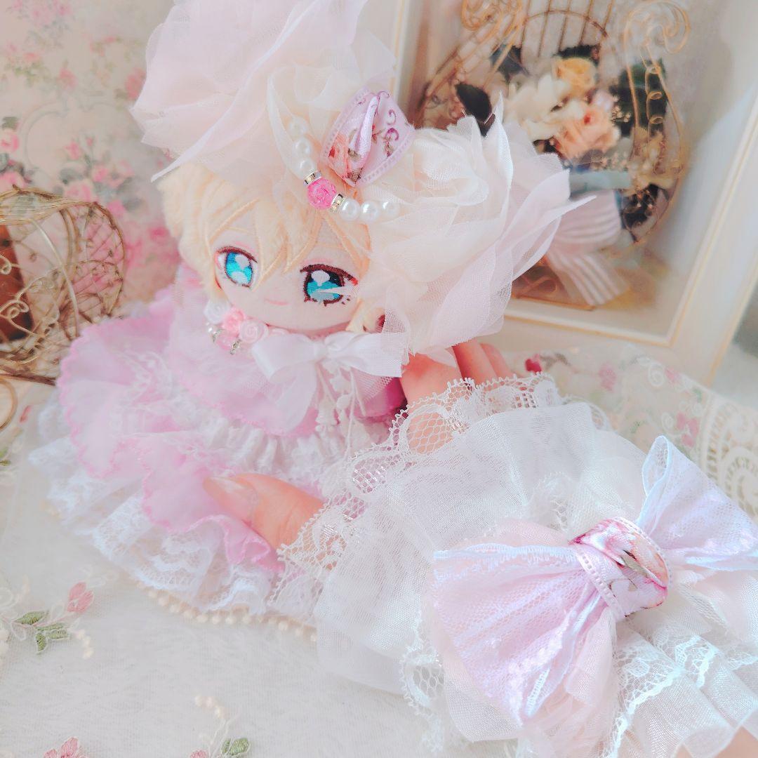 №03-023　お袖留め（ショート丈）付き　Roseピンク 　ぬい服 いつぬい