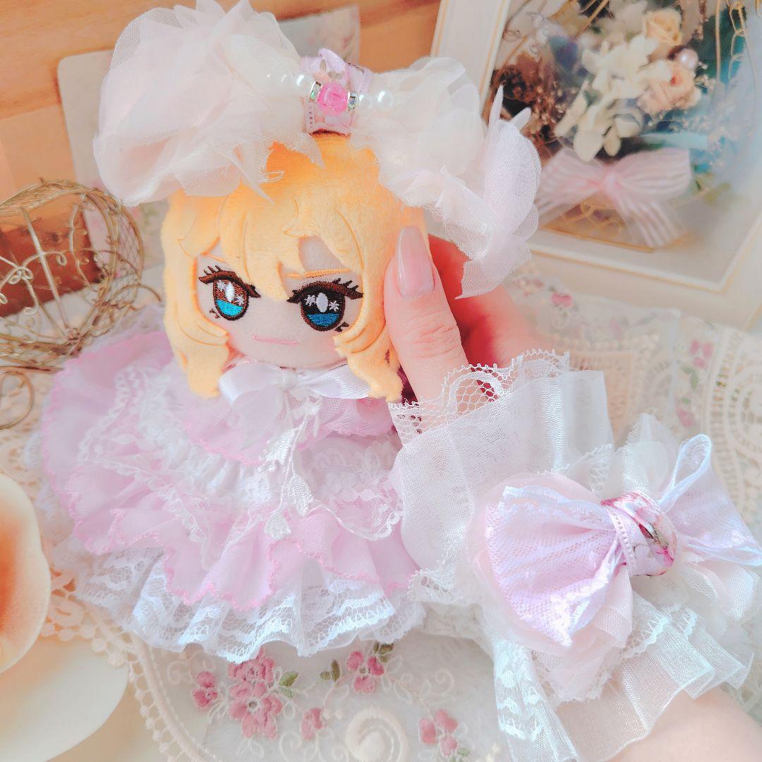 №03-023　お袖留め（ショート丈）付き　Roseピンク 　ぬい服 いつぬい