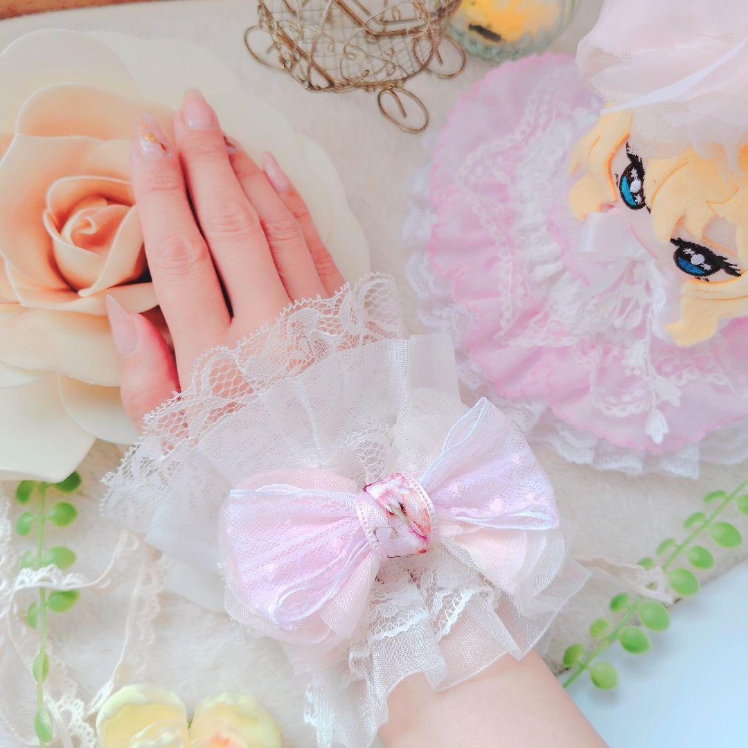 №03-023　お袖留め（ショート丈）付き　Roseピンク 　ぬい服 いつぬい