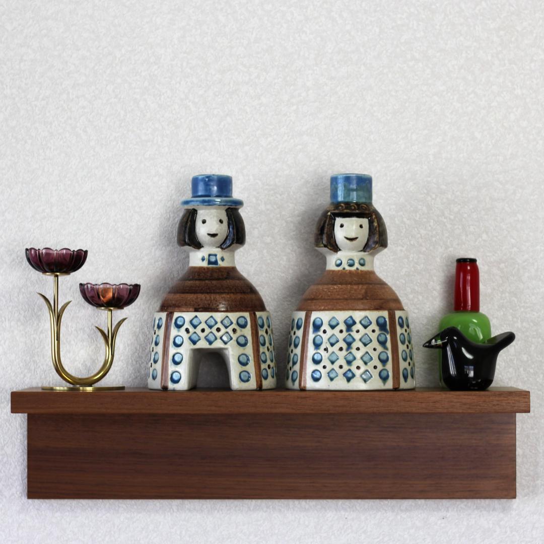 Gustavsberg　グスタフスベリ　陶器のキャンドルホルダー　新郎新婦　北欧