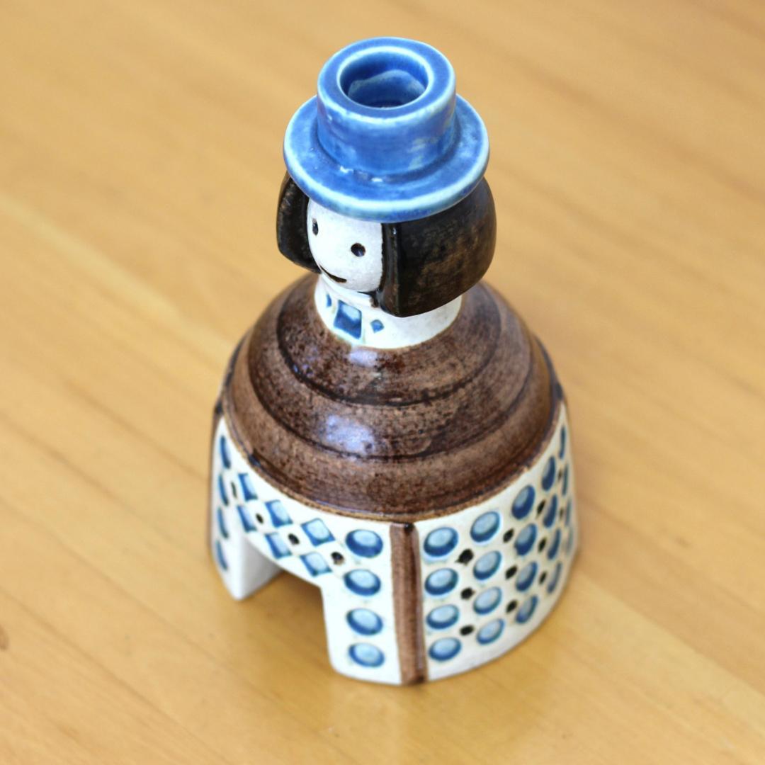 Gustavsberg　グスタフスベリ　陶器のキャンドルホルダー　新郎新婦　北欧