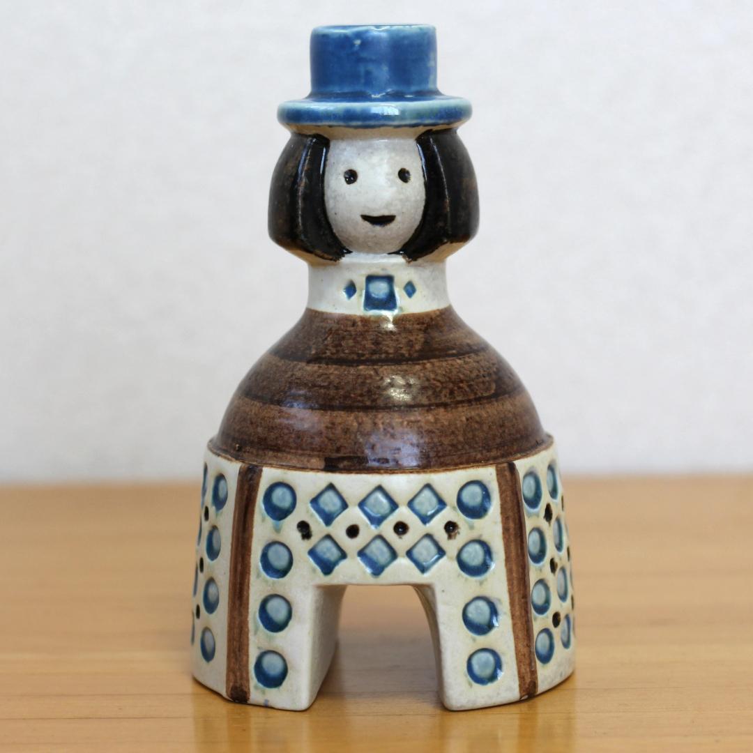 Gustavsberg　グスタフスベリ　陶器のキャンドルホルダー　新郎新婦　北欧