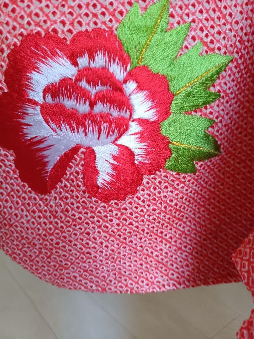 総絞り☆刺繍☆絹☆3歳着物☆七五三