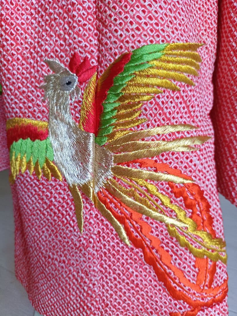 総絞り☆刺繍☆絹☆3歳着物☆七五三