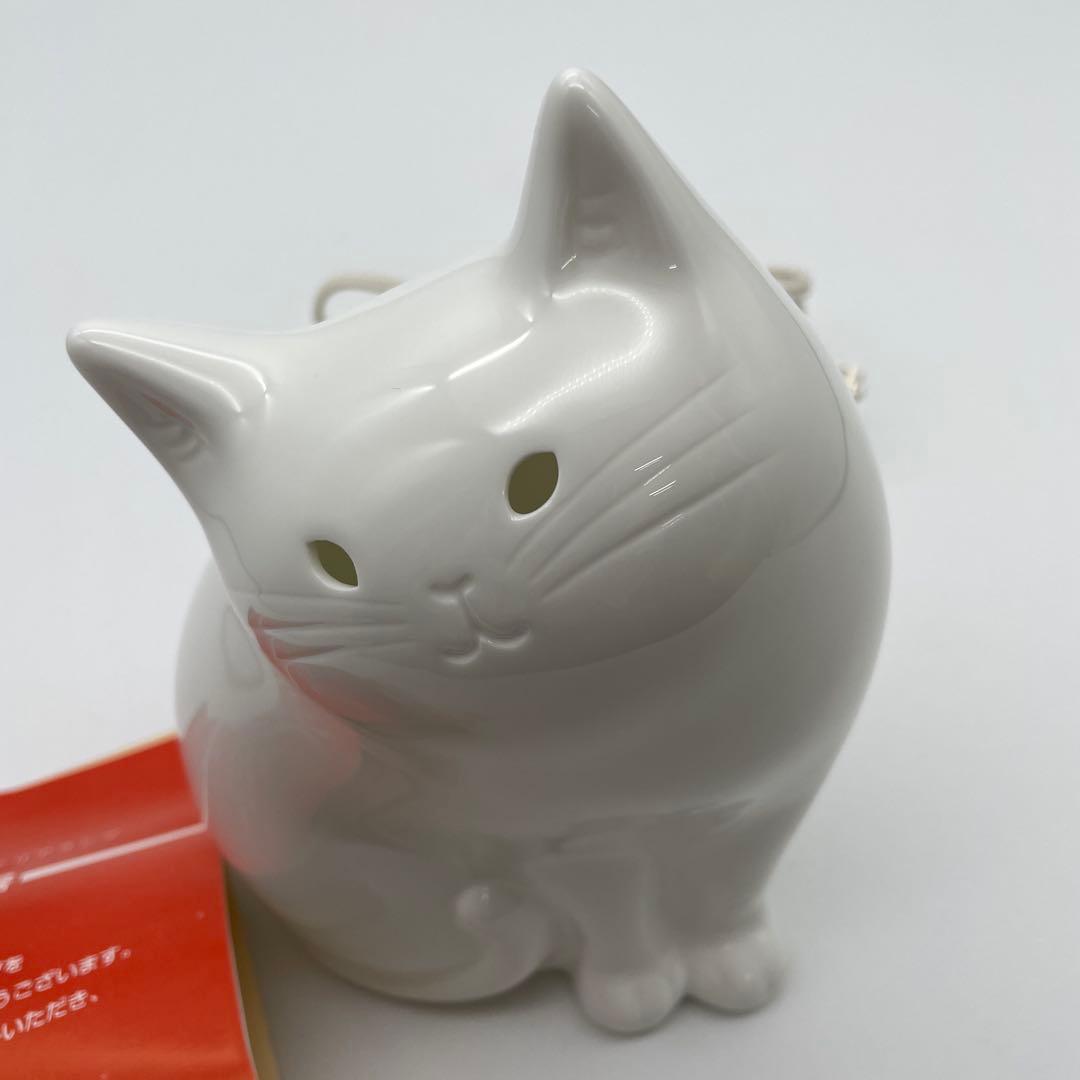 【E74】 鳴海製陶（NARUMI） ボーンチャイナ製 ネコ型インテリアランプ
