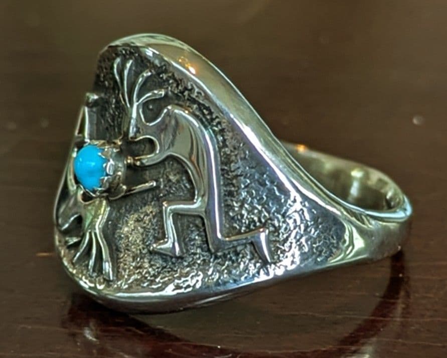 アメリカインディアンジュエリー☆ナバホ族シルバーターコイズリング