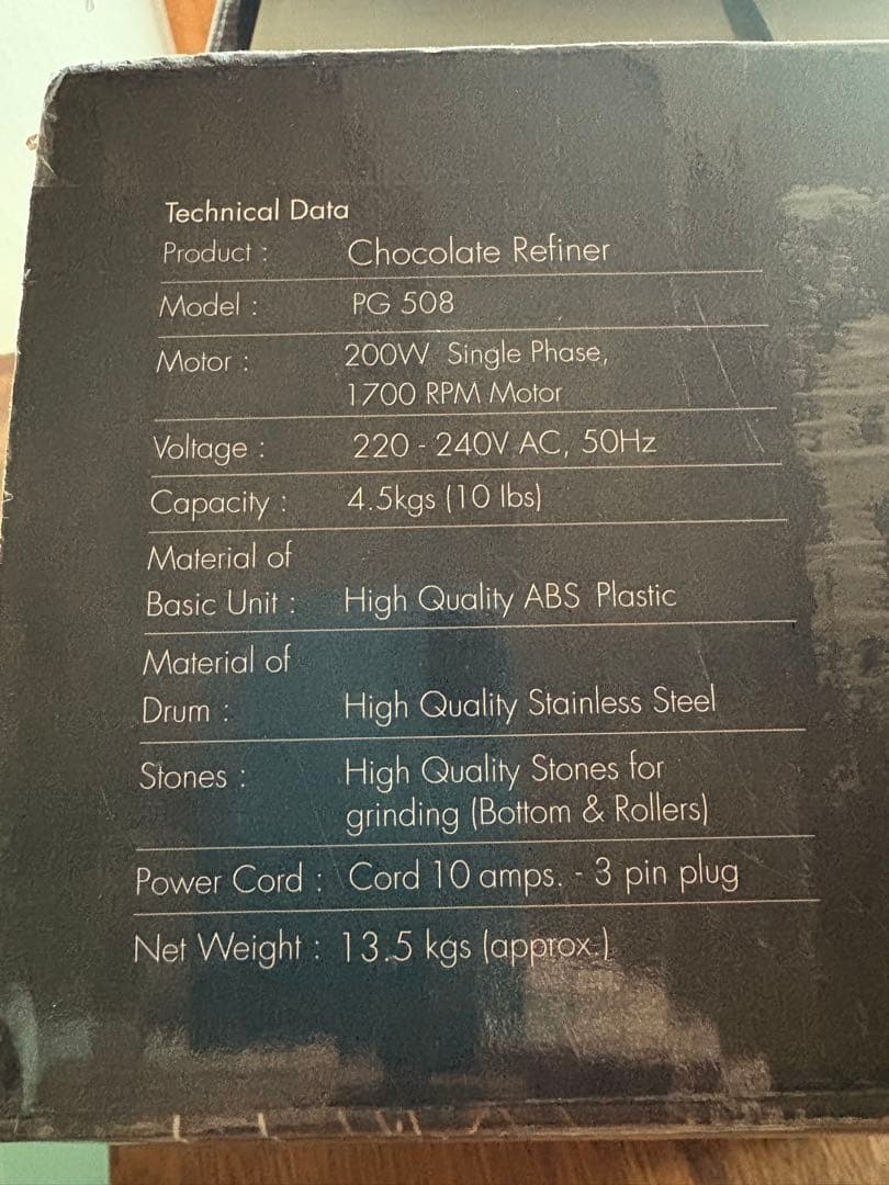 調理器具 Premier Tilting Chocolate Refiner
