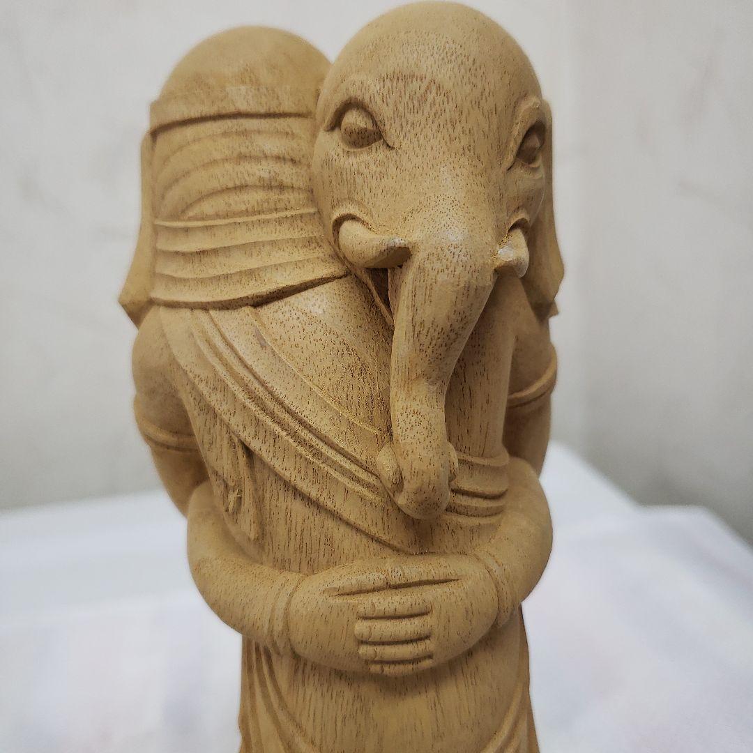 蔵出し特価希少愛の仏像香木 歓喜天6寸立大聖歓喜天象鼻天、ガネーシャ