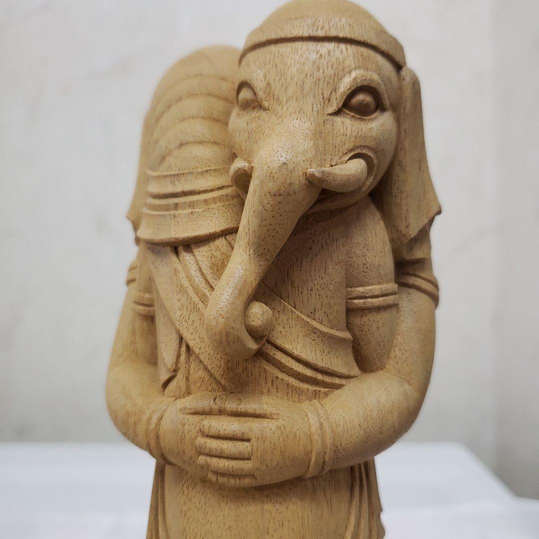 蔵出し特価希少愛の仏像香木 歓喜天6寸立大聖歓喜天象鼻天、ガネーシャ