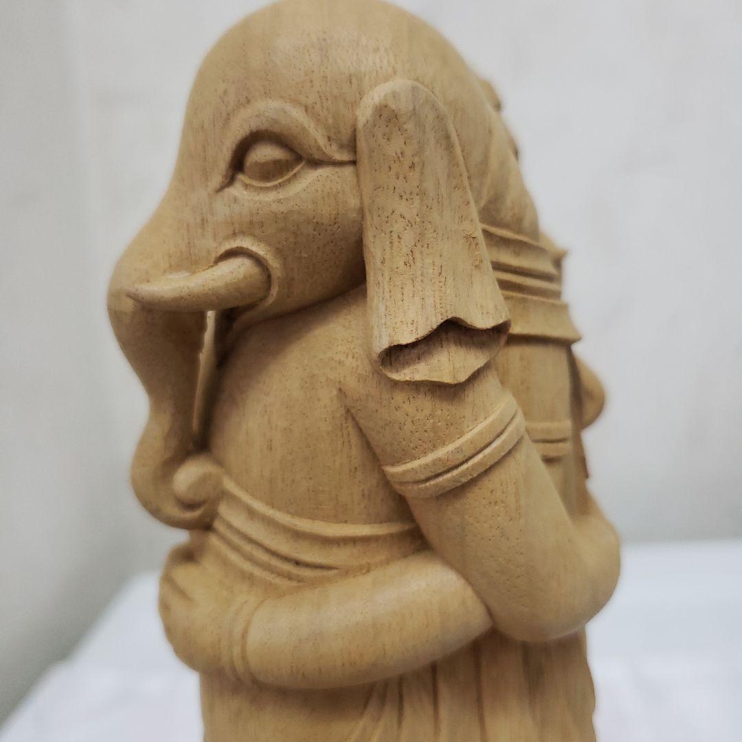 蔵出し特価希少愛の仏像香木 歓喜天6寸立大聖歓喜天象鼻天、ガネーシャ