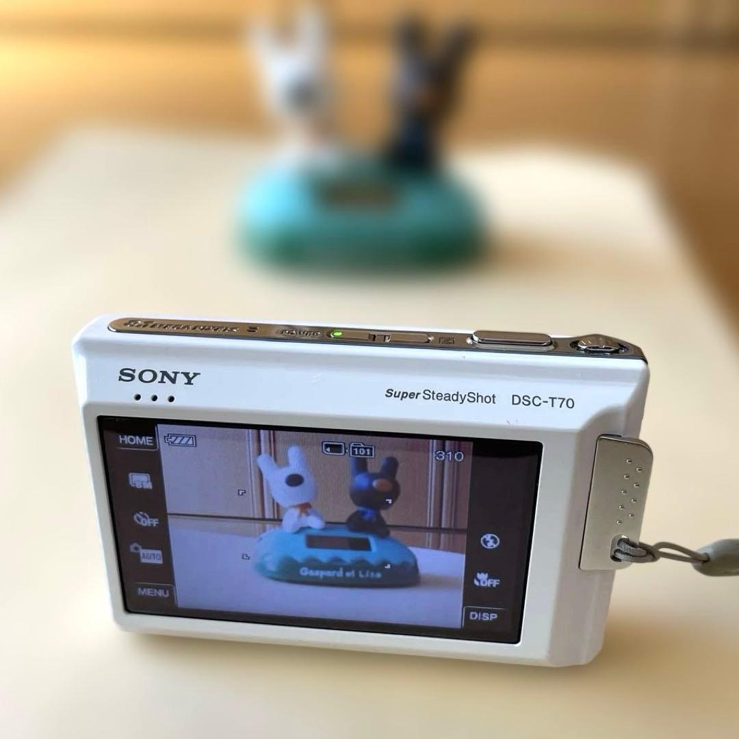 SONY サイバーショット　DSC-T70 デジカメ　動作確認済み　ホワイト