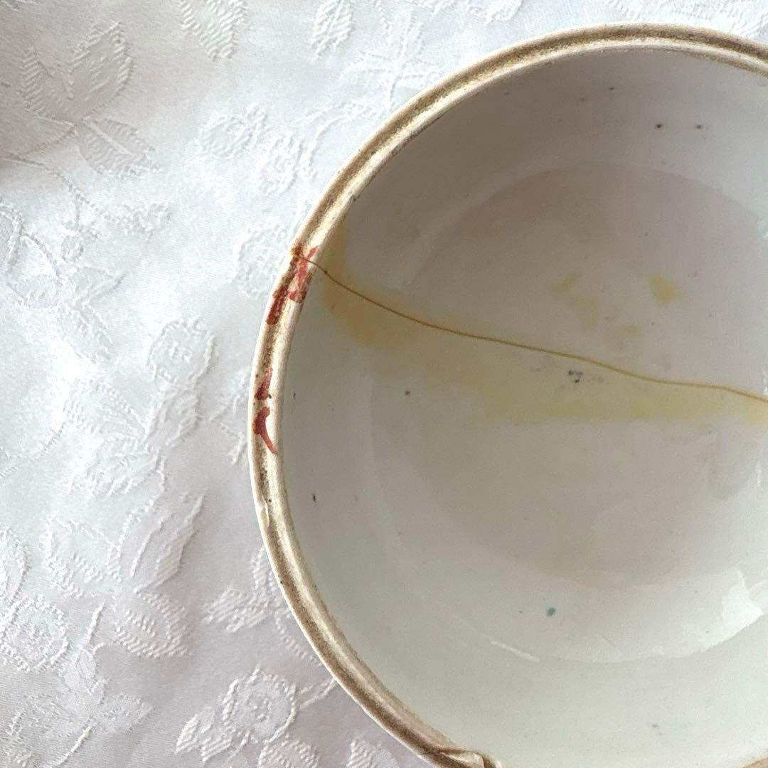 中国 古美術　虫文　中国骨董 清朝後期〜中華民国 陶器粉彩　染付 蓋付き容器