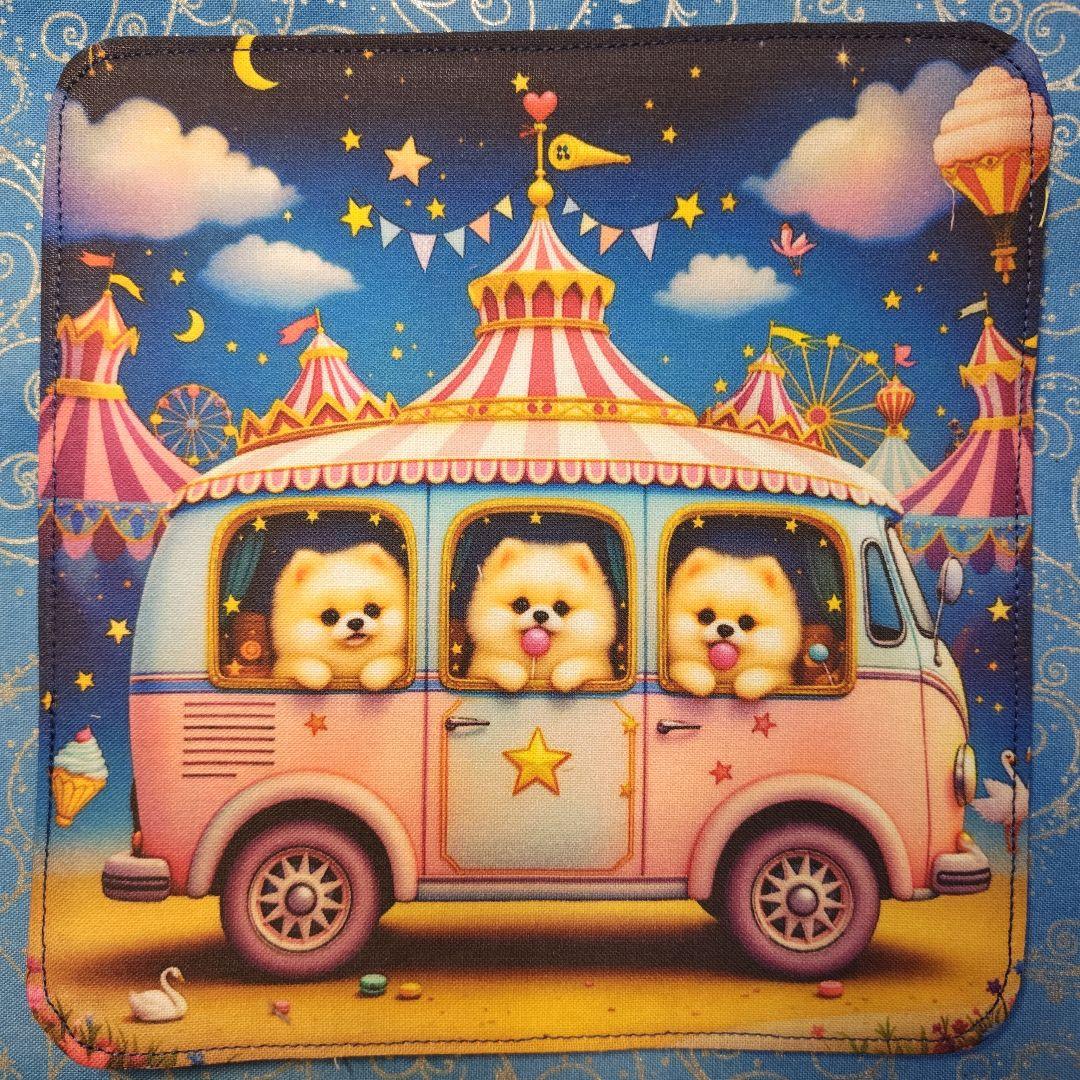 yourelia 　4重ハンカチ　ワンコさん柄　18枚