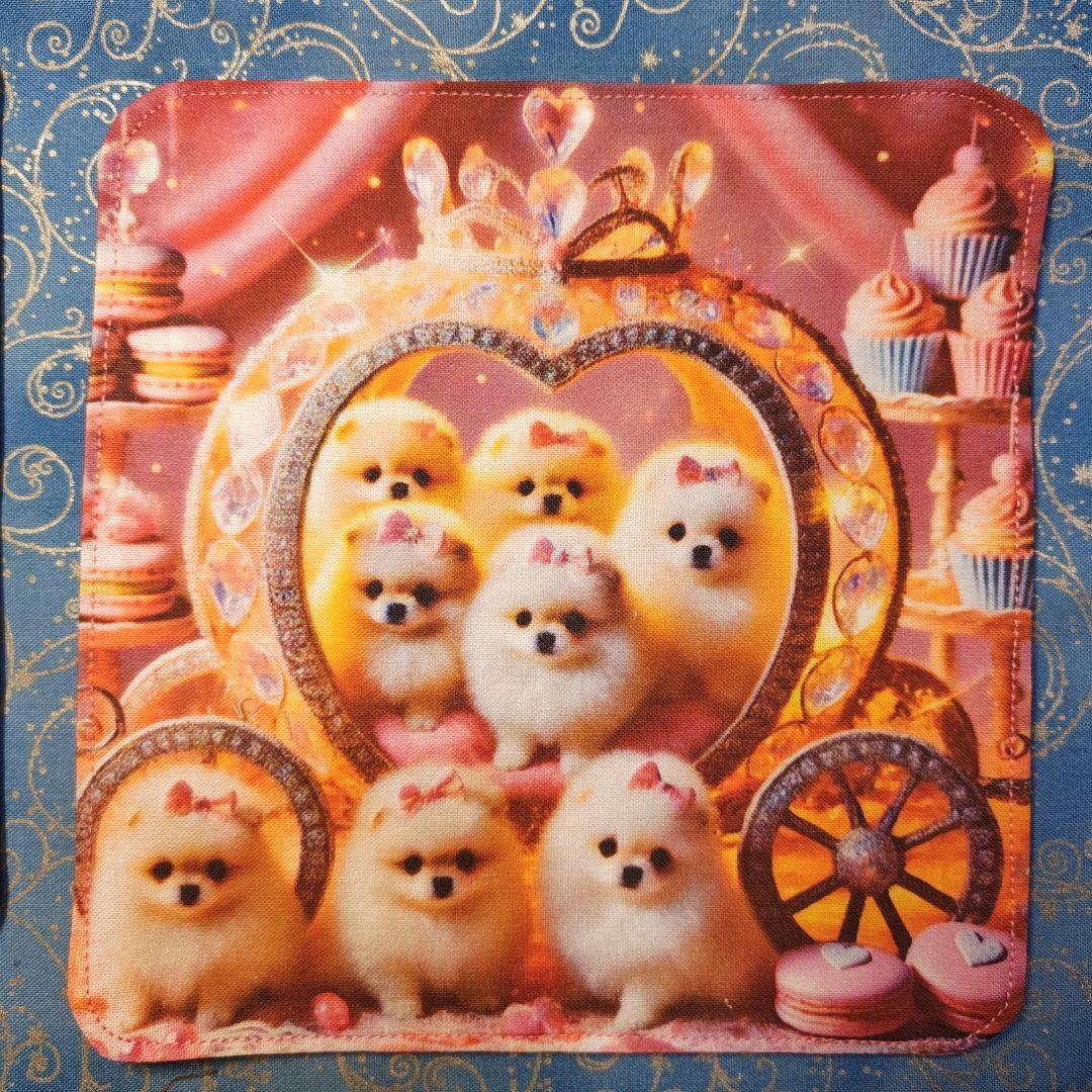 yourelia 　4重ハンカチ　ワンコさん柄　18枚