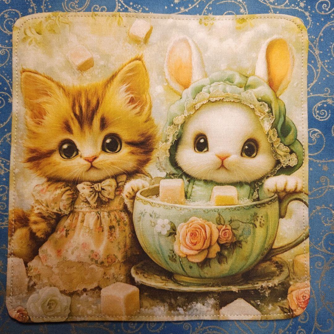 yourelia 　4重ハンカチ　ワンコさん柄　18枚