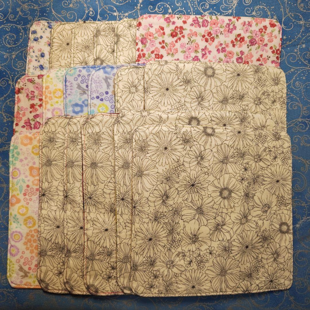 yourelia 　4重ハンカチ　ワンコさん柄　18枚