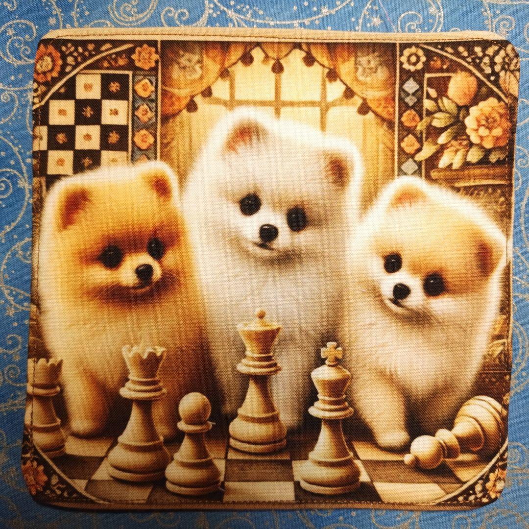 yourelia 　4重ハンカチ　ワンコさん柄　18枚