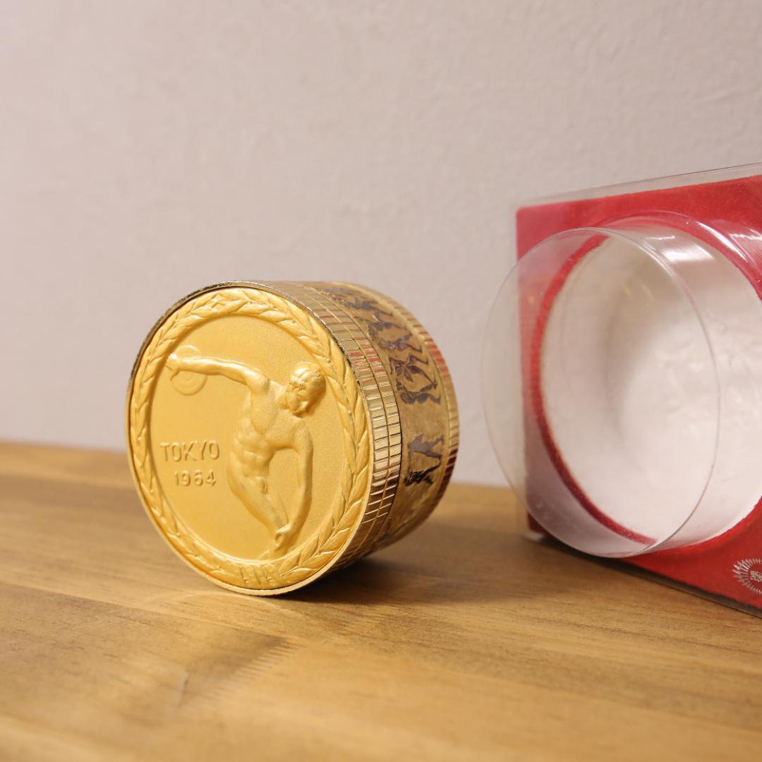 【希少美品】1964 東京オリンピック SEIKO メダル型 置時計 ケース付