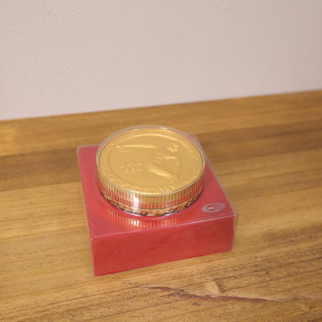 【希少美品】1964 東京オリンピック SEIKO メダル型 置時計 ケース付