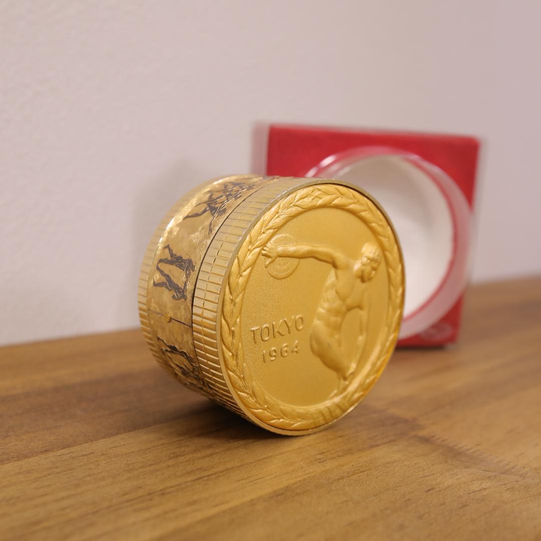 【希少美品】1964 東京オリンピック SEIKO メダル型 置時計 ケース付