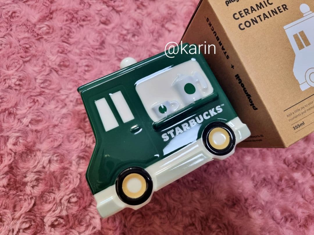 【特価】韓国スタバ ★ プレイモービル 陶器製コンテナ 355ml