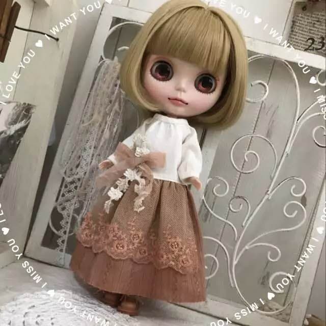 専用＊ブライス アウトフィット ワンピース コサージュ付き