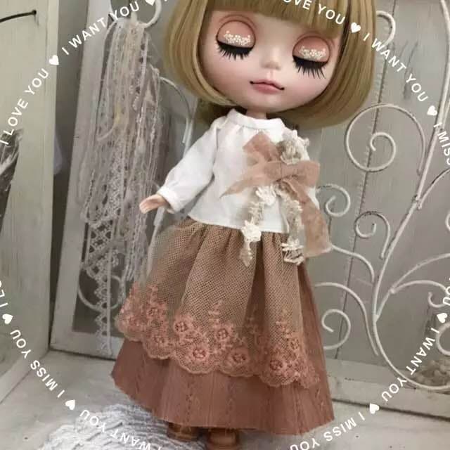 専用＊ブライス アウトフィット ワンピース コサージュ付き