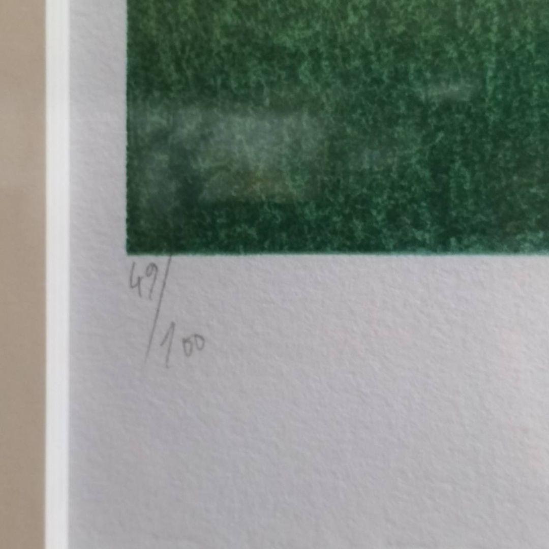 ジャック・デペルト　リトグラフ　ポーランド郊外の小道のある風景