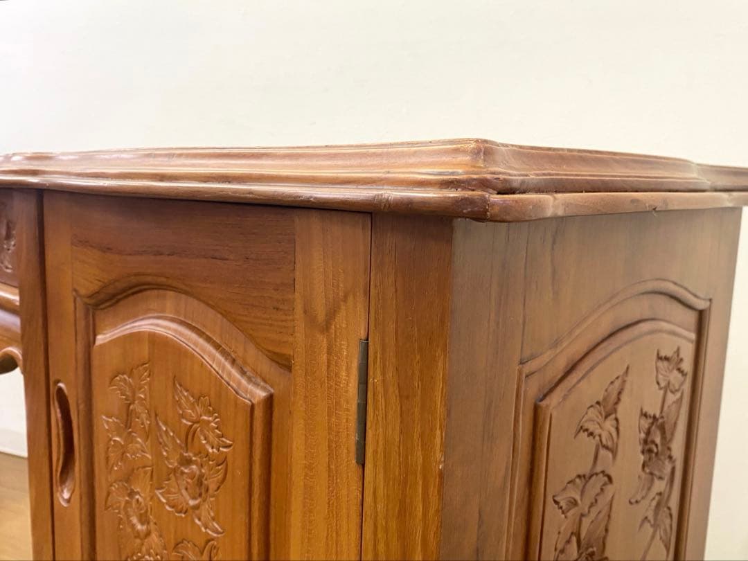 アンティーク コンソール ドレッサー テーブル デスク 彫刻 猫脚 インテリア