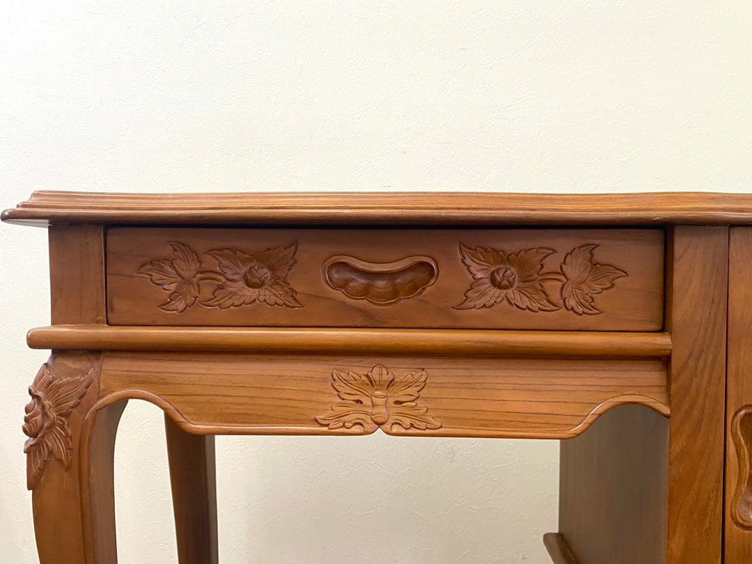 アンティーク コンソール ドレッサー テーブル デスク 彫刻 猫脚 インテリア