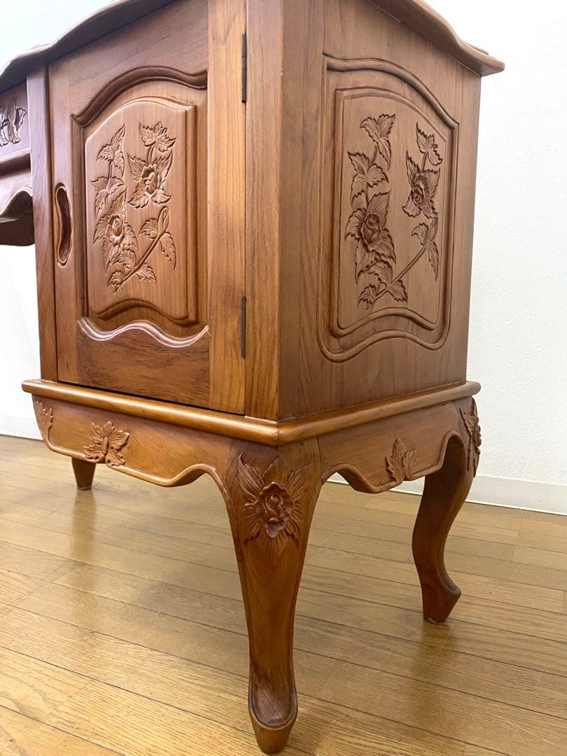 アンティーク コンソール ドレッサー テーブル デスク 彫刻 猫脚 インテリア