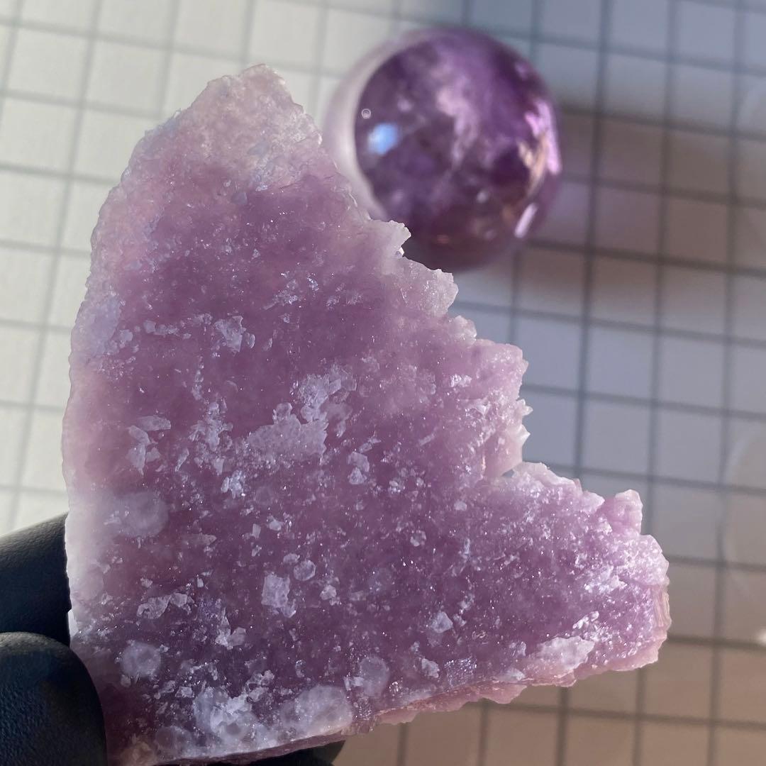 セット★ ラベンダーアメジスト　天然石　アメトリンスフィア　丸玉　紫黄水晶