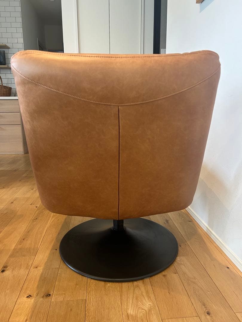 週末値下げ‼️極美品　クラッシュゲート　キャメル 1人掛けソファ　説明書付き