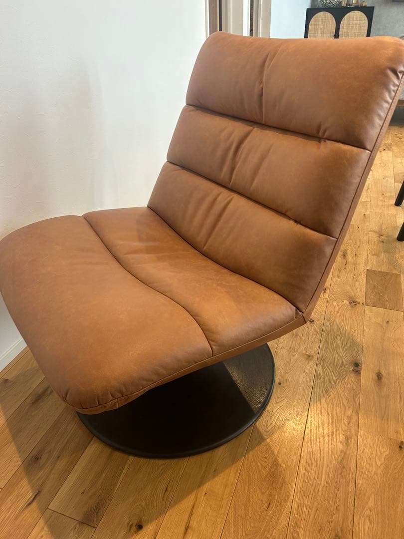 週末値下げ‼️極美品　クラッシュゲート　キャメル 1人掛けソファ　説明書付き