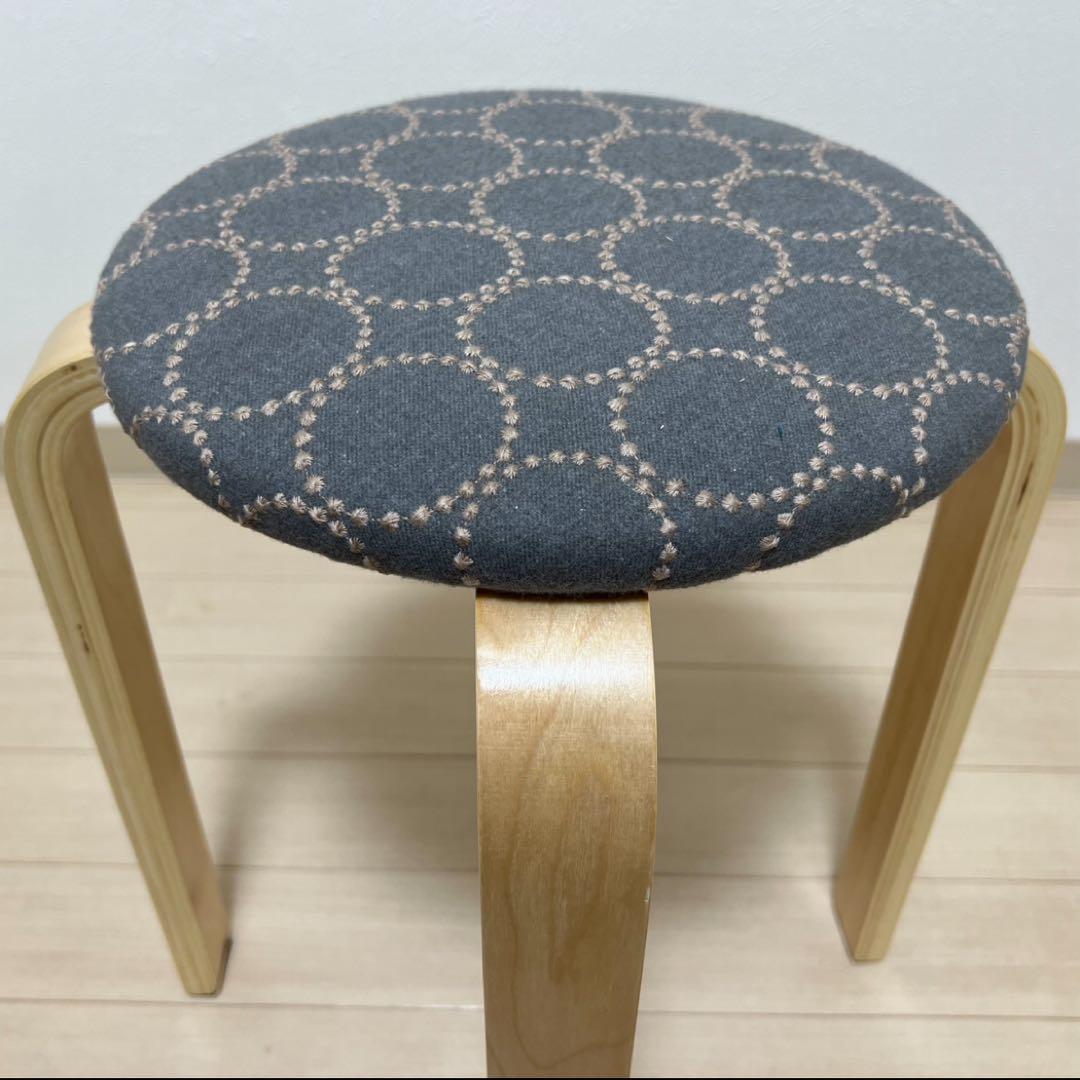 ミナペルホネン スツール タンバリン 丸椅子 【グレー/ブルー】 チェア 椅子