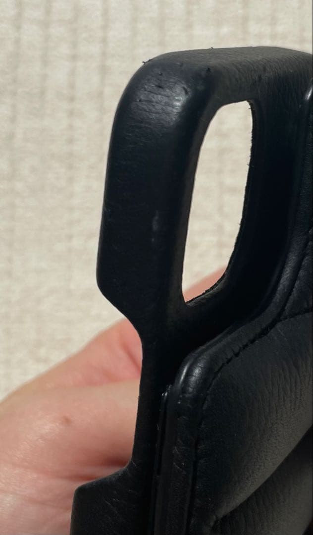 【美品】DEMUI ブラック レザー　iPhone12miniケース