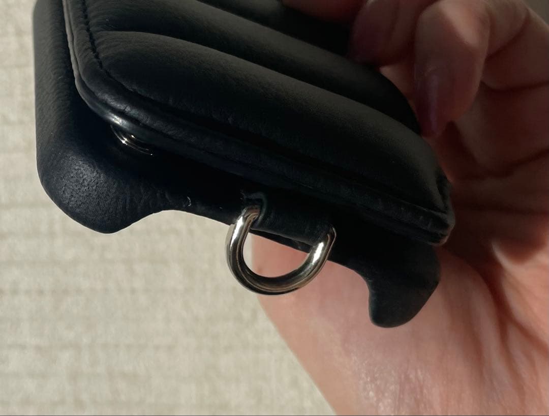 【美品】DEMUI ブラック レザー　iPhone12miniケース