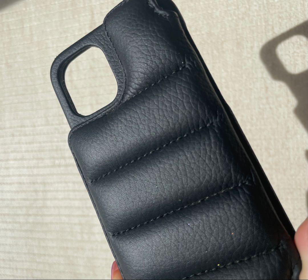 【美品】DEMUI ブラック レザー　iPhone12miniケース