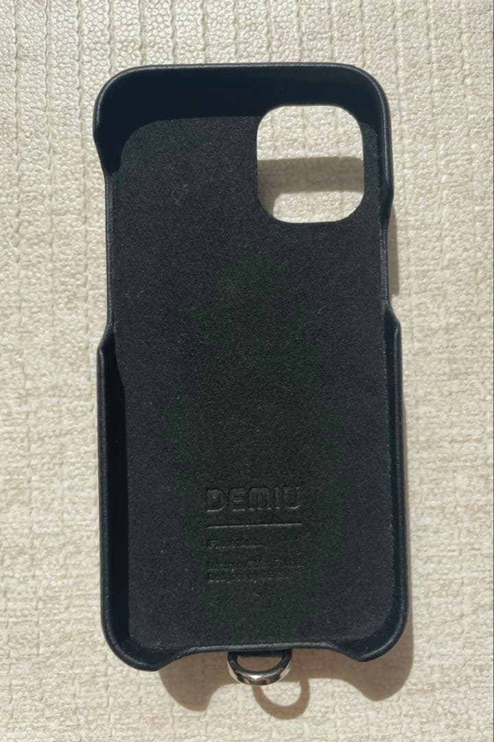 【美品】DEMUI ブラック レザー　iPhone12miniケース