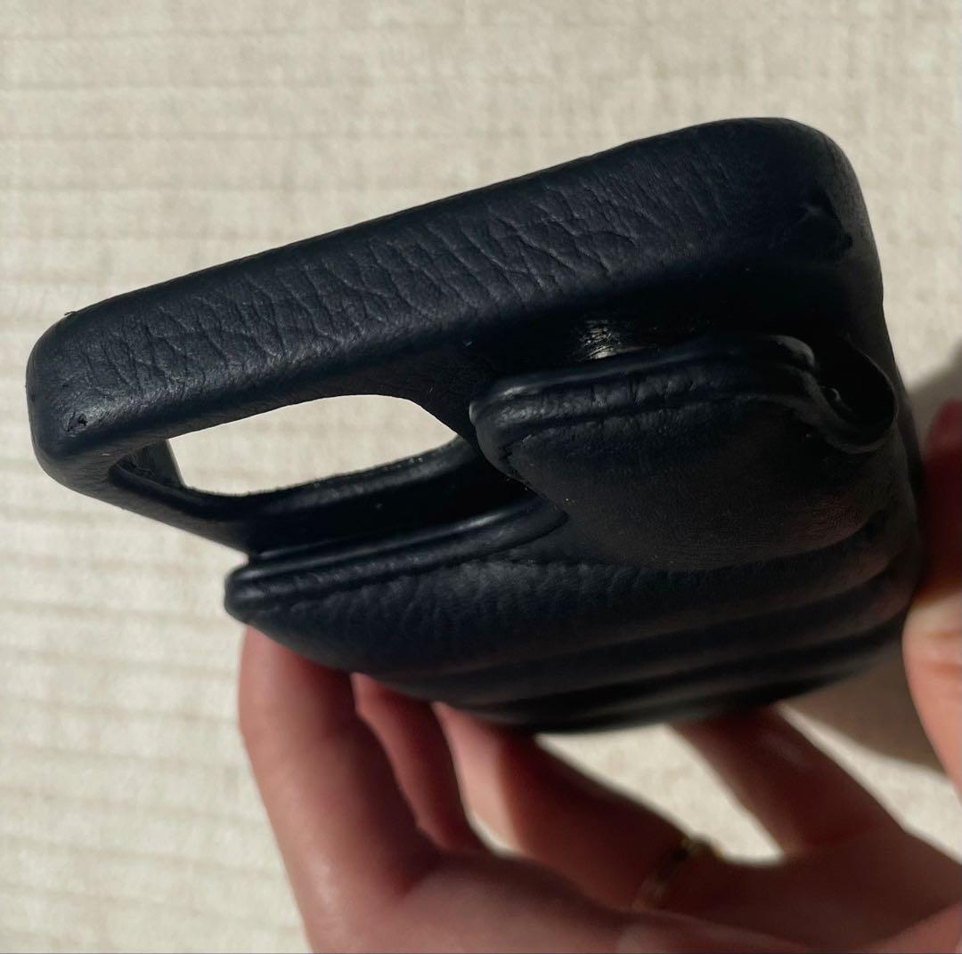 【美品】DEMUI ブラック レザー　iPhone12miniケース