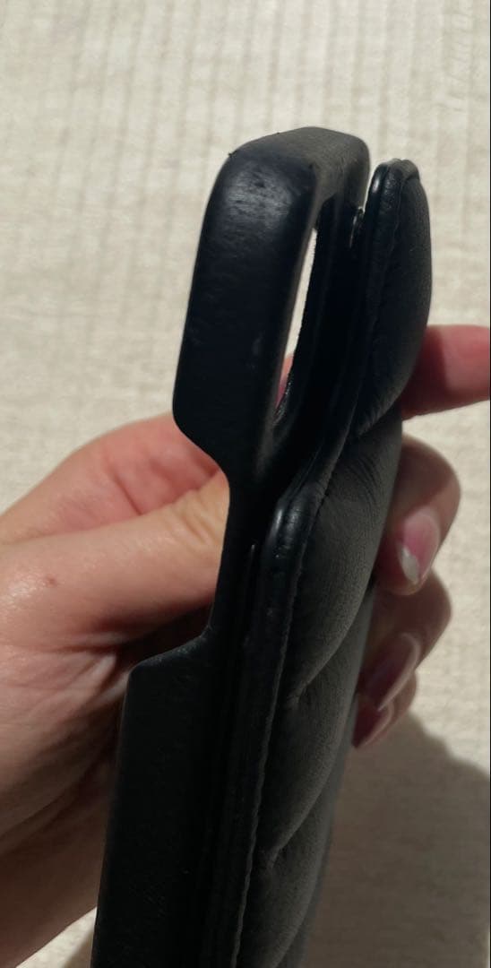 【美品】DEMUI ブラック レザー　iPhone12miniケース