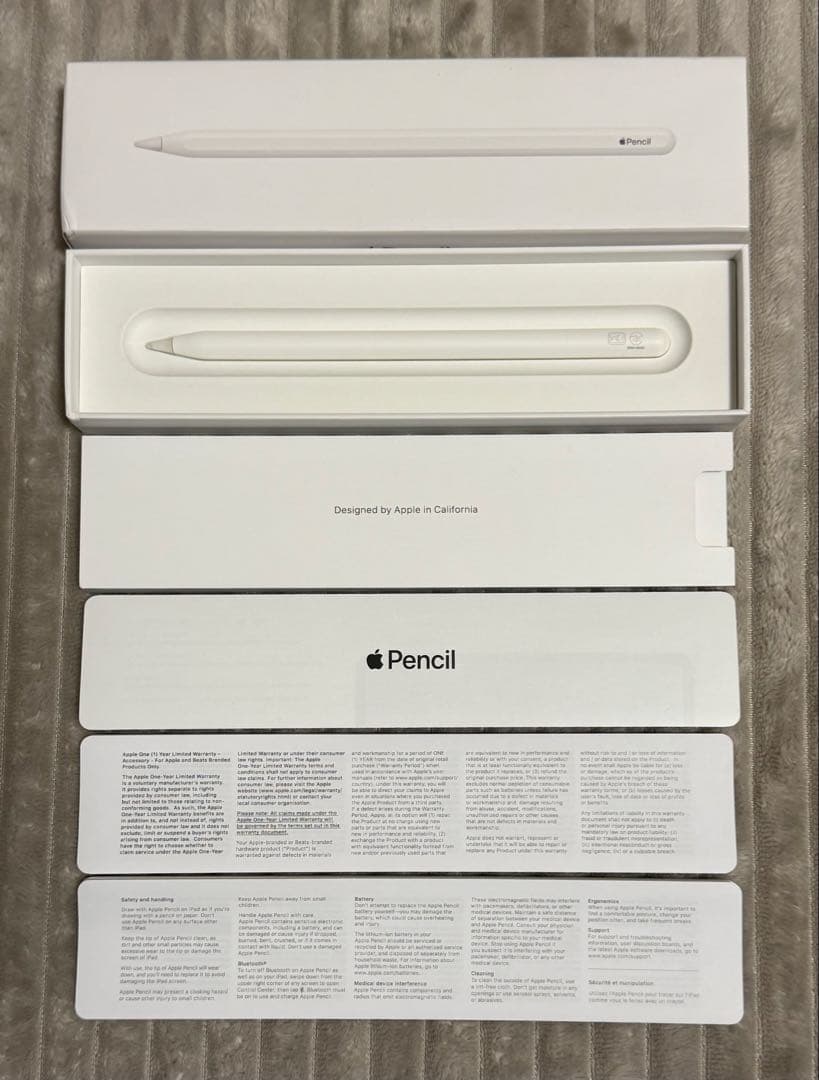 Apple Pencil 第2世代 MU8F2J/A 純正 箱 説明書 あり