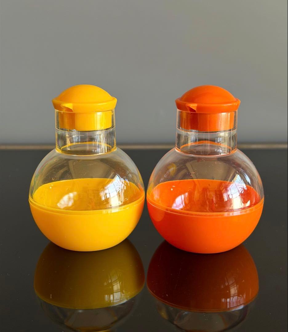 スペースエイジ　調味料入れ　回転式カスターセット　レトロポップ　プラスチック