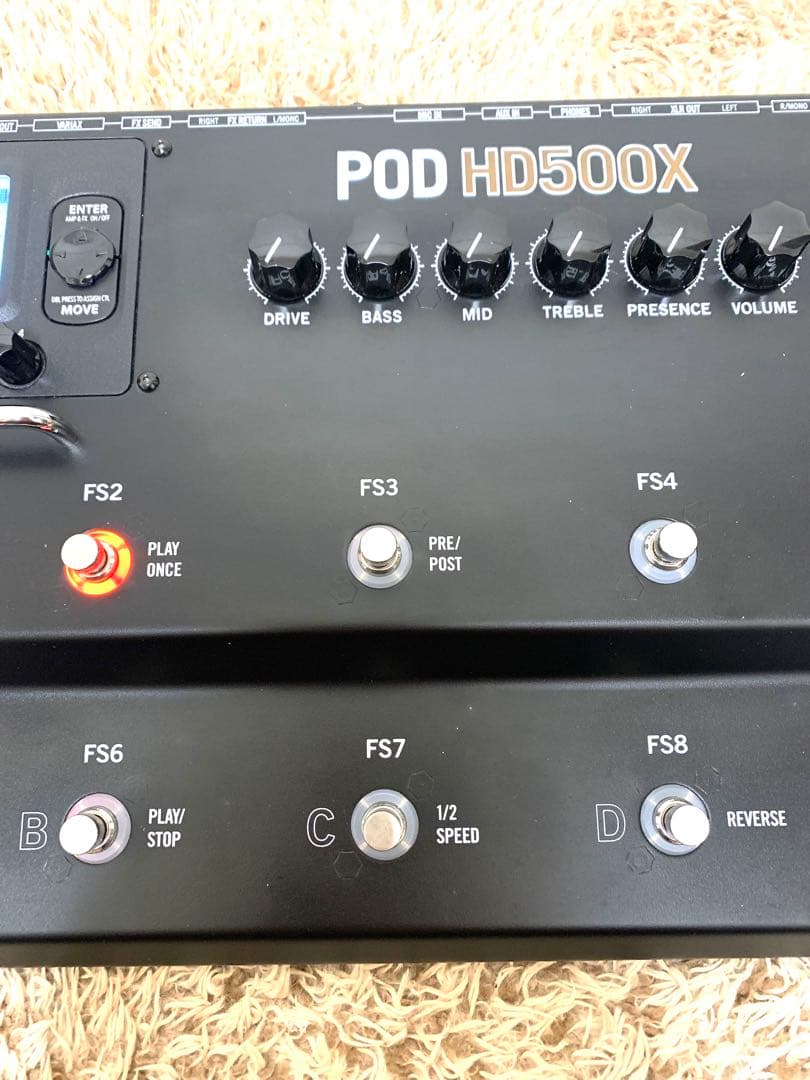 【美品】LINE6 POD HD500X①動作確認済 社外適合ACアダプター付属